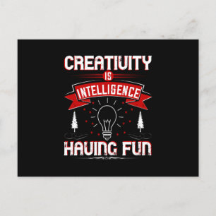 Motivation - Creativity Is Intelligence Postcard