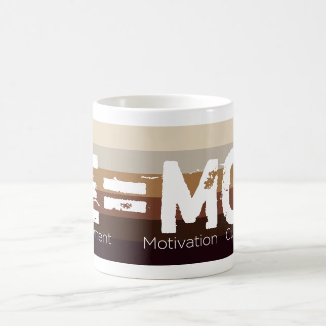 Motivation + Curiosity² = Adventure Coffee Mug (Center)