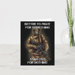 Motivation For Combat _ Soldier Quote _ Veteran Sa Card