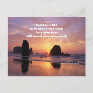 Motivation for success postcard