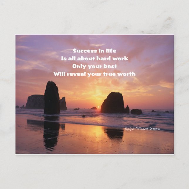 Motivation for success postcard (Front)