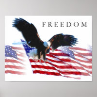 Motivation Freedom Eagle Landing US Flag Patriotic