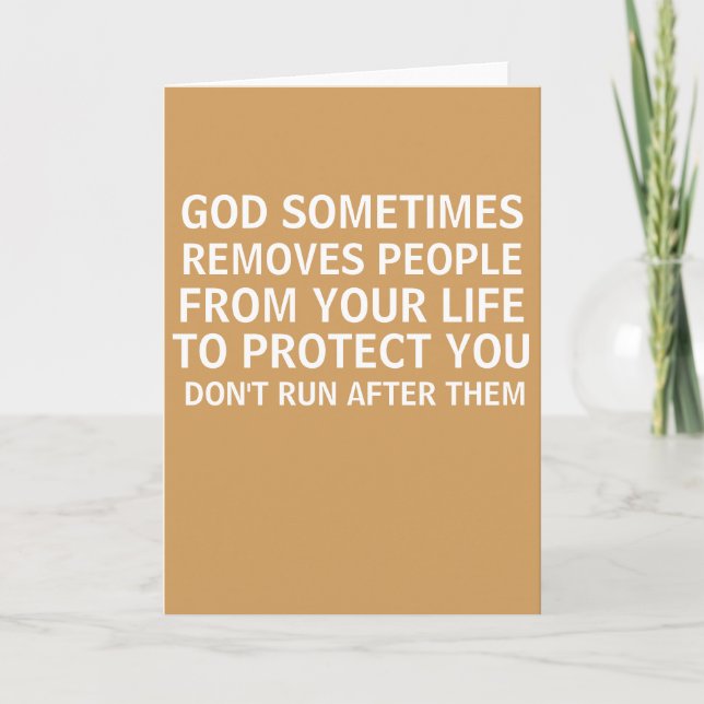 MOTIVATION GOD SOMETIMES REMOVES PEOPLE CARD (Front)