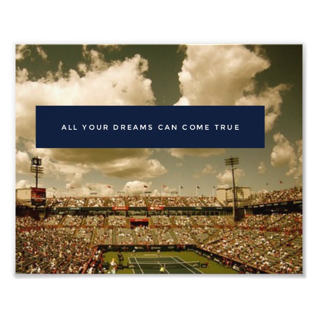 Motivation Inspirational Success Tennis Poster (Front)