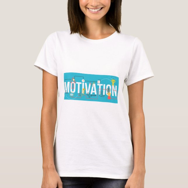 Motivation – Modern Minimalist Typography Design T-Shirt (Front)