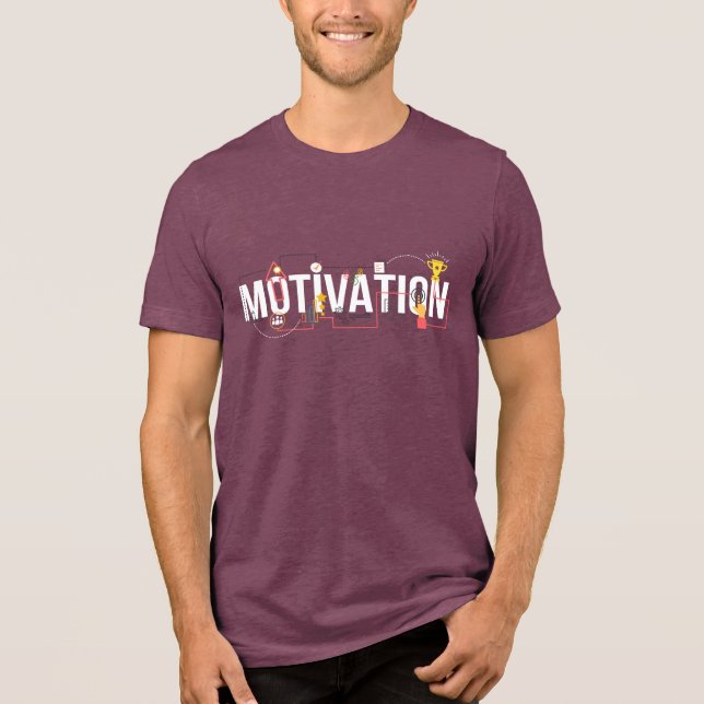 Motivation – Modern Minimalist Typography Design Tri-Blend Shirt (Front)