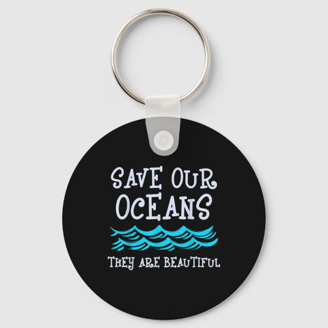 Motivation Ocean Nature Protection Ecological  Key Ring (Front)