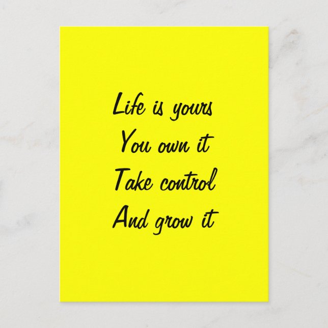 Motivation of life postcard (Front)