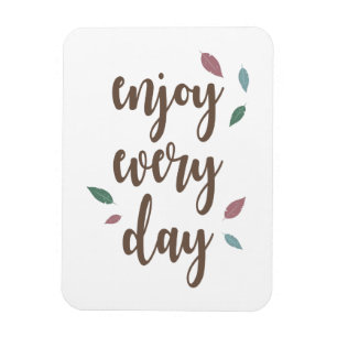 Motivation quote feather calligraphy text magnet