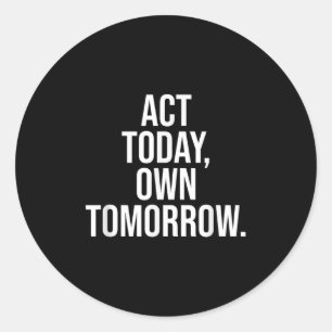 Motivation Quote For Stoic Wisdom And Strength Classic Round Sticker