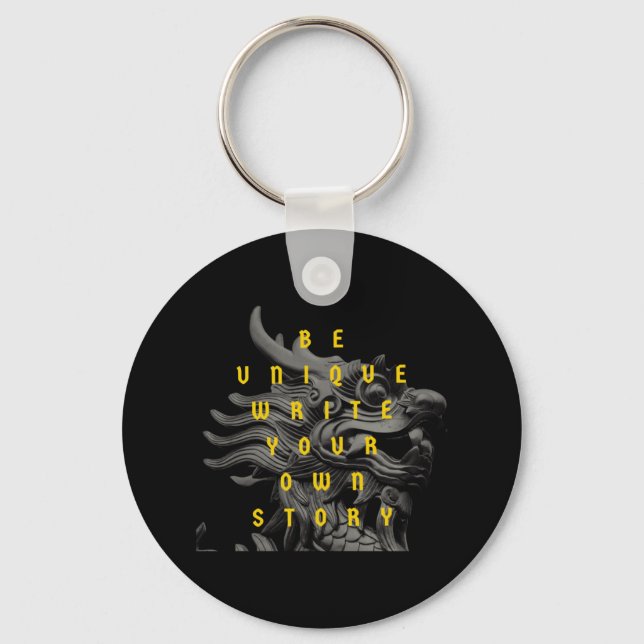  Motivation Quote Modern and Positive Text         Key Ring (Front)