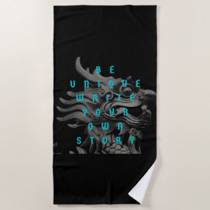 Motivation Quotes Modern and Positive Text Beach Towel