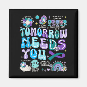 Motivation Ribbon Suicide Prevention Awarenes Wome Magnet