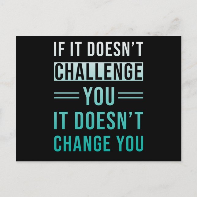 Motivation Saying Challenge Postcard (Front)