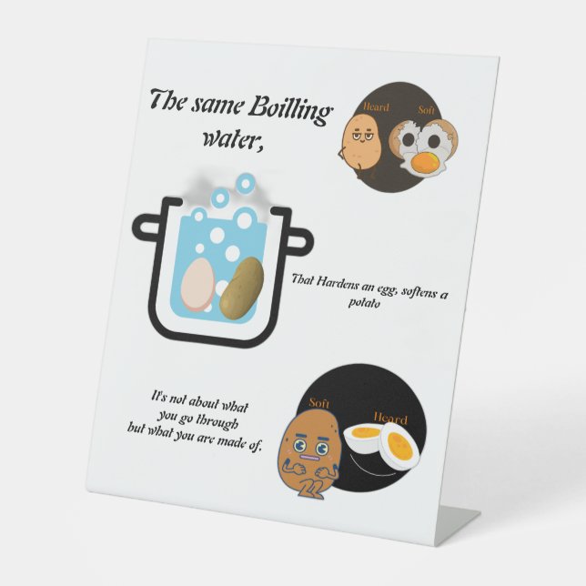 Motivation stand pedestal sign (Front)