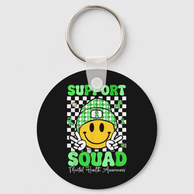 Motivation Support Squad Mental Health Awareness M Key Ring (Front)