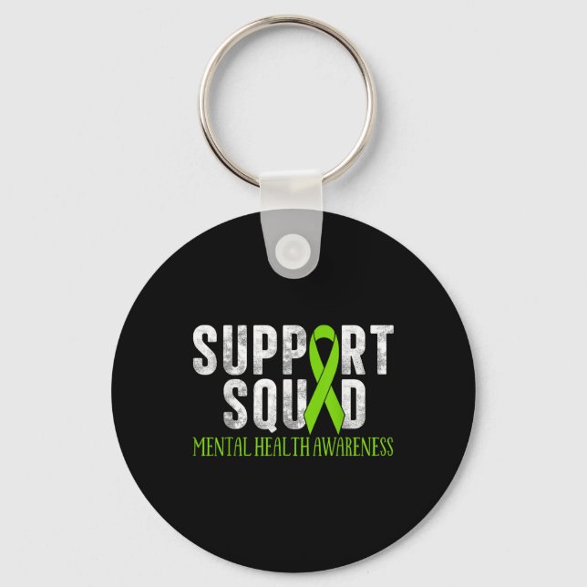 Motivation Support Squad Mental Health Awareness M Key Ring (Front)