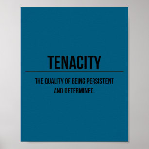 Motivation Tenacity Entrepreneur Slogan Quote  Poster