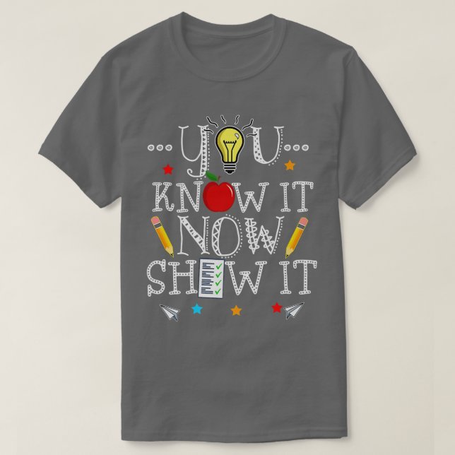 Motivation Test Day Testing Shirts for Women Teach (Design Front)
