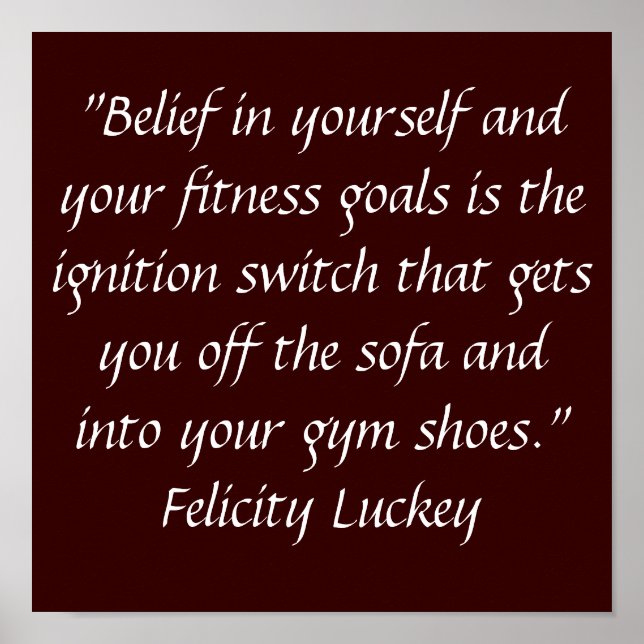 Motivation to Exercise Poster (Front)