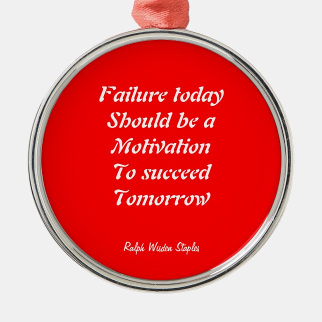 Motivation to succeed red ornaments (Front)