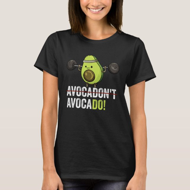 Motivation Weightlifting Gym Vegan Avocado  1 T-Shirt (Front)