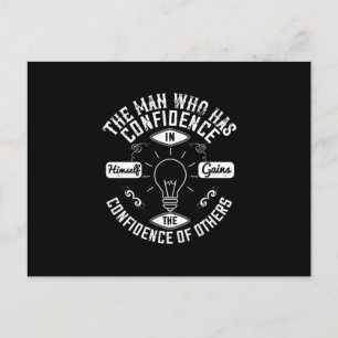 Motivation Who Has Confidence In Himself Postcard