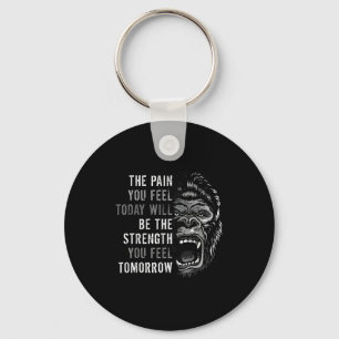 Motivation Workout And Gym Quotes Gorilla Mindset Key Ring