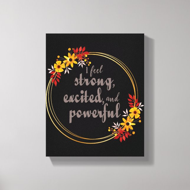 motivational affirmations for life acceptance canvas print (Front)