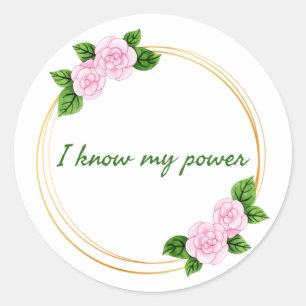 motivational affirmations for work classic round sticker