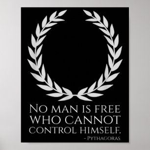 Motivational Ancient Greek Philosophy Pythagoras Q Poster
