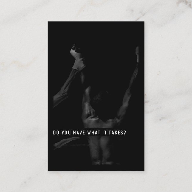 Motivational and inspiration trainer's card black (Front)