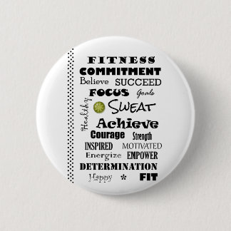 Motivational and Inspirational Fitness Typography 6 Cm Round Badge