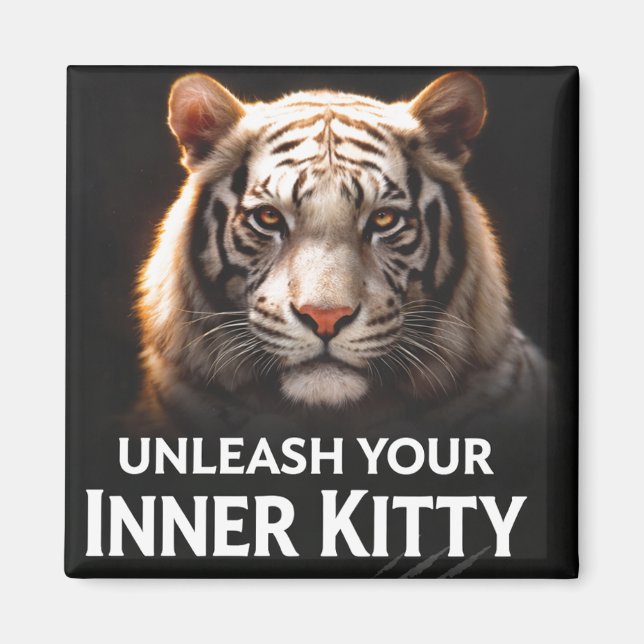 Motivational Animal Quote Square Magnet (Front)