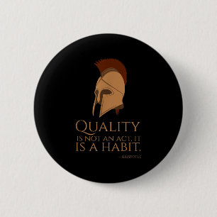 Motivational Aristotle Quote - Ancient Greek Philo 6 Cm Round Badge