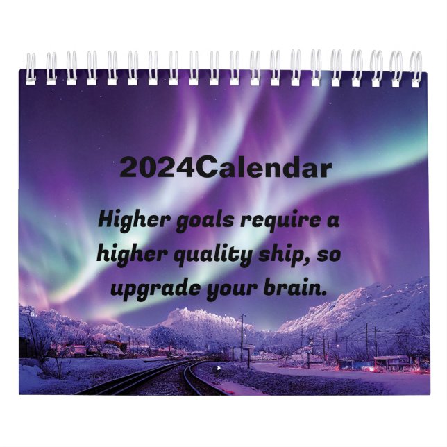 motivational aurora 2024 calendar (Cover)