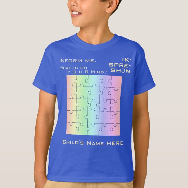 Motivational Autism Awareness Expression, Rainbow T-Shirt (Front)