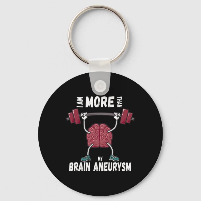 Motivational Awareness Quote Brain Aneurysm Surviv Key Ring (Front)