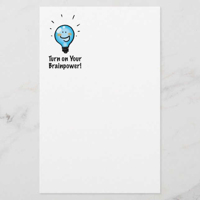 Motivational Back to School cartoon Stationery (Front)