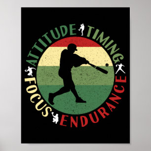 Motivational Baseball Team Values Baby T Shirt Poster