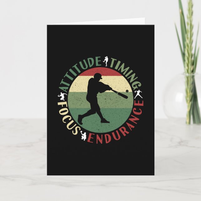 Motivational Baseball Team Values Card (Front)