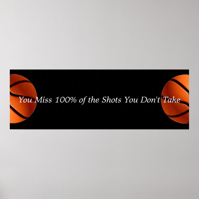 Motivational Basketball Quote Poster (Front)