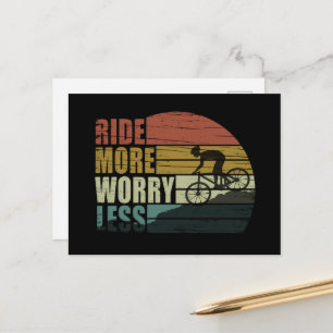 Motivational Bicycle Rider - Funny Cycling Quotes Holiday Postcard