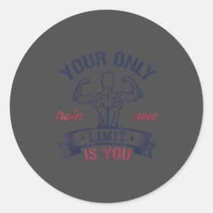 Motivational Bodybuilding Classic Round Sticker