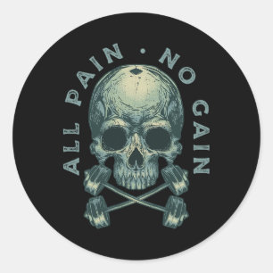 Motivational Bodybuilding Gym Lover Weightlifters  Classic Round Sticker