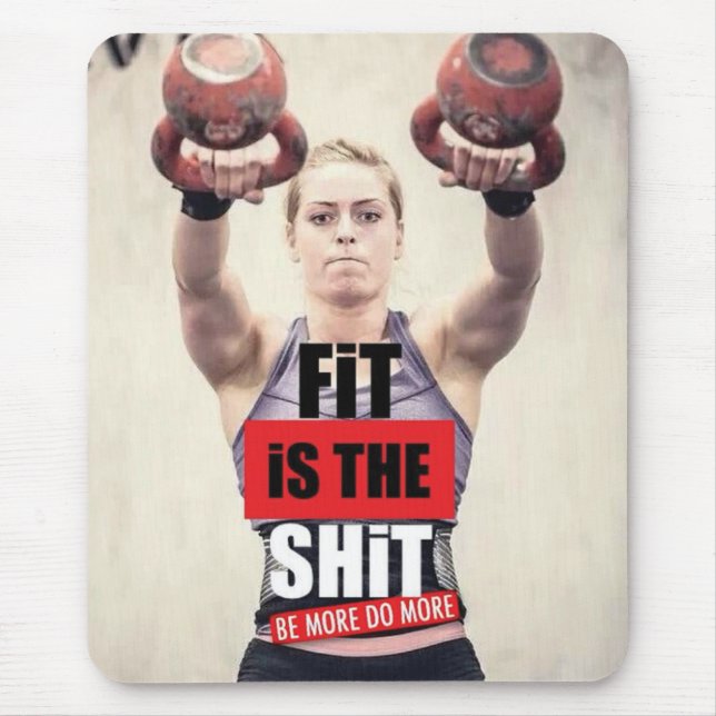 Motivational Bodybuilding Gym Mouse Pad (Front)