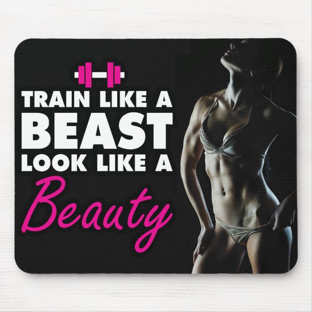 Motivational Bodybuilding Gym Mouse Pad (Front)