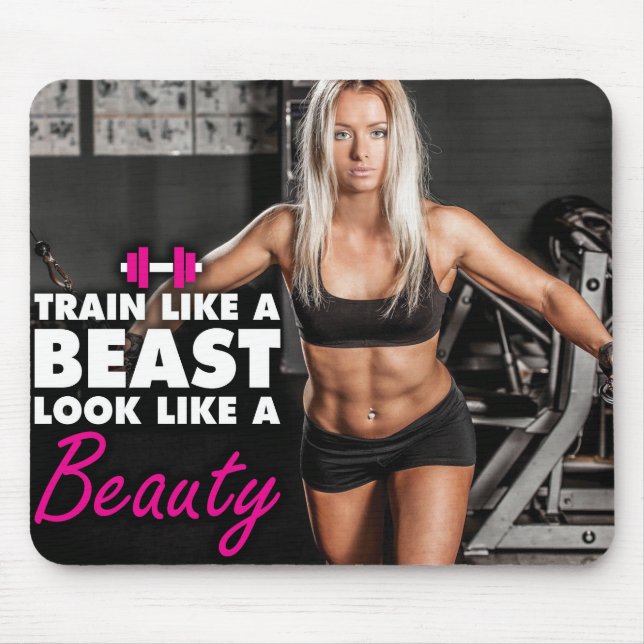 Motivational Bodybuilding Gym Mouse Pad (Front)