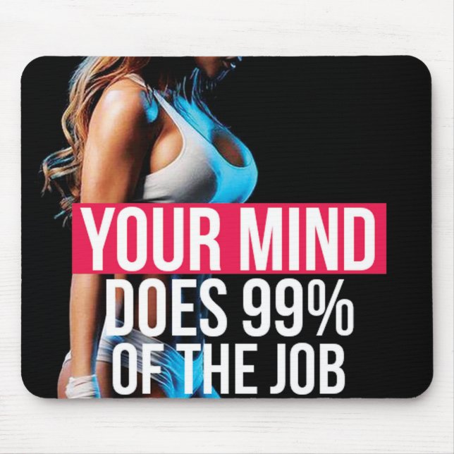 Motivational Bodybuilding Gym Mouse Pad (Front)