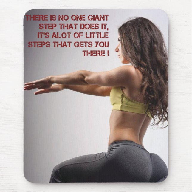 Motivational Bodybuilding Gym Mouse Pad (Front)